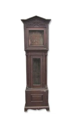 Antique Carved Wood Grandfather Clock