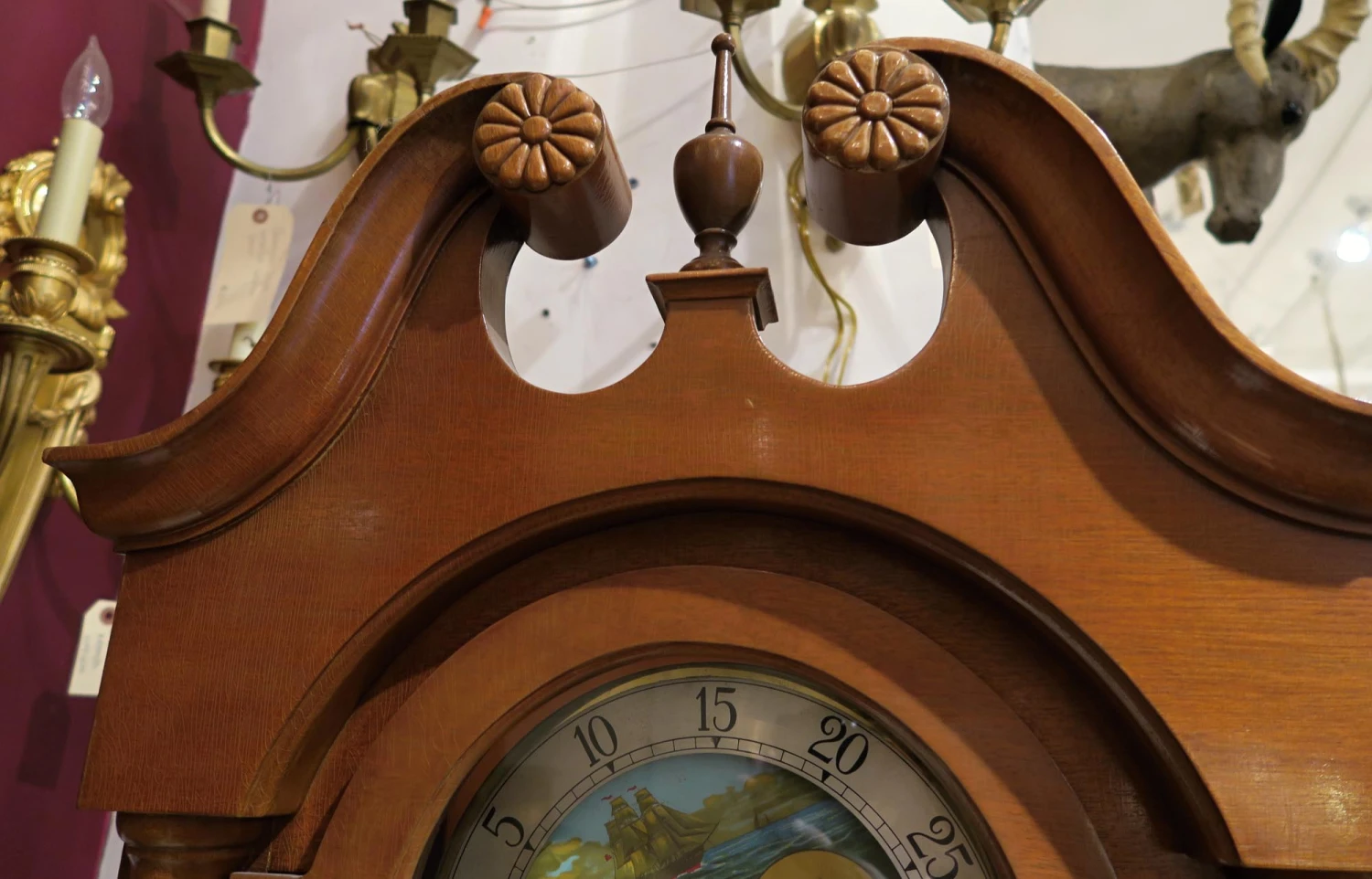 1950s Herschede Whittier Model #217 Grandfather Clock 5 1950s Herschede Whittier Model #217 Grandfather Clock - Image 3