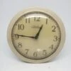 Vintage 9.25 In. Tan Wall Telechron School Wall Clock