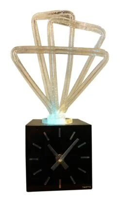 Vintage Modern Black Desktop Clock