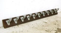 European 50 In. French Aluminum 10 Hook Wood Coat Rack -OGT Sale Store coat racks for sale 24bel11361