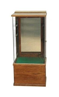 1920s Wood & Glass Narrow Display Showcase