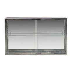 European Chrome Plated Brass & Glass Display Case