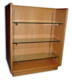 Wooden Double Display Case With Three Glass Shelves -OGT Sale Store commercial furniture for sale 429757