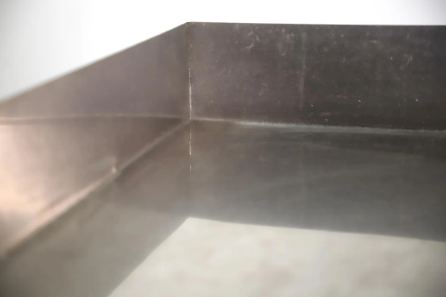 Reclaimed Commercial Stainless Steel Corner Work Table 5 Reclaimed Commercial Stainless Steel Corner Work Table - Image 3