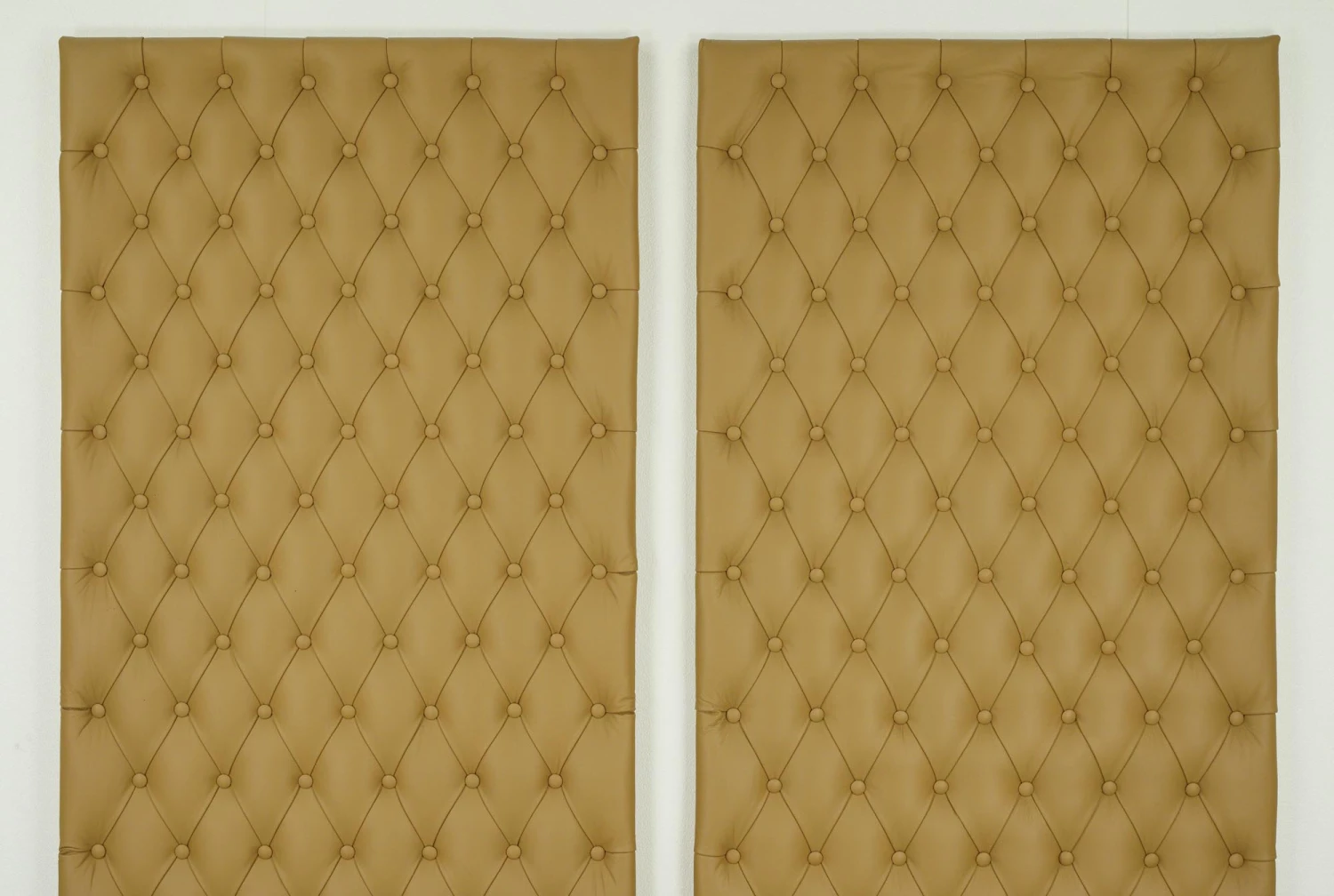 Pair Of Soundproof Tan Faux Leather Wall Panels 74.25 X 31.75 5 Pair Of Soundproof Tan Faux Leather Wall Panels 74.25 X 31.75 - Image 3