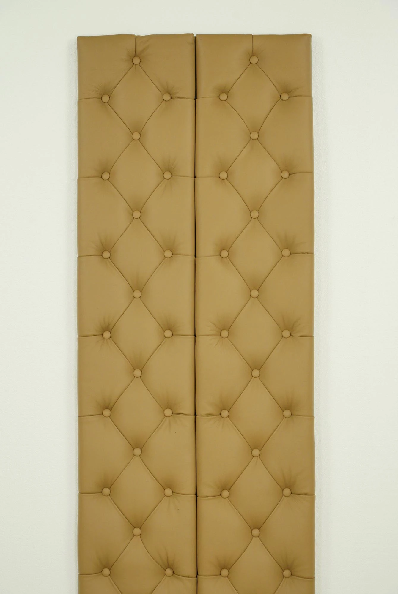 Pair Of Soundproof Tan Faux Leather Wall Panels 74.25 X 11.375 5 Pair Of Soundproof Tan Faux Leather Wall Panels 74.25 X 11.375 - Image 3