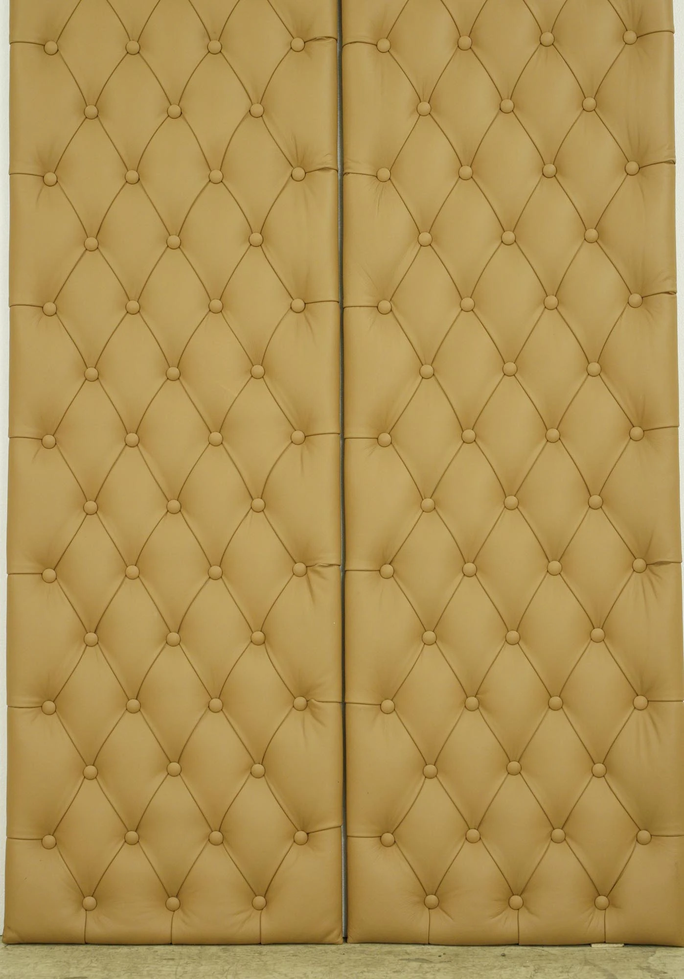 Pair Of Soundproof Tan Faux Leather Wall Panels 74.125 X 19.25 4 Pair Of Soundproof Tan Faux Leather Wall Panels 74.125 X 19.25 - Image 2