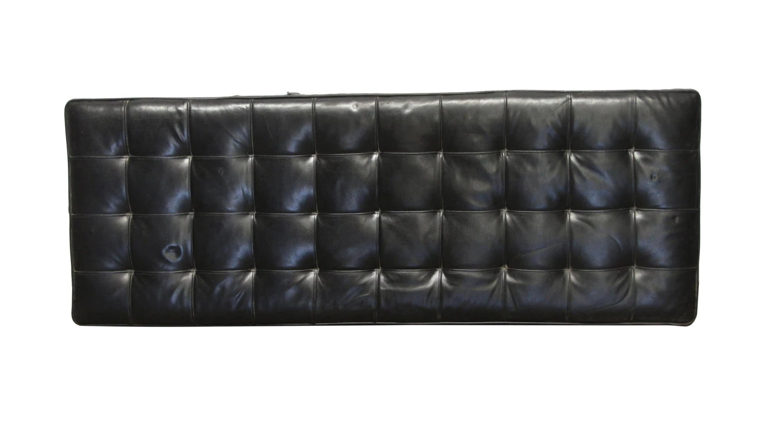 Vintage Black Leather 5 Foot Bench Cushion 3 Vintage Black Leather 5 Foot Bench Cushion