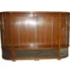 Vintage Walnut Commercial Curved Showcase 1 Vintage Walnut Commercial Curved Showcase -OGT Sale Store commercial furniture vintage walnut commercial curved showcase k186276