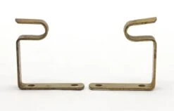 Vintage 2.125 In. Brass Steel Curtain Rod Brackets 8 Vintage 2.125 In. Brass Steel Curtain Rod Brackets -OGT Sale Store curtain hardware for sale q287853