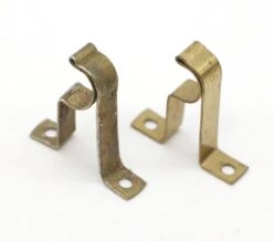 Vintage 1.5 In. Brass Steel Curtain Rod Brackets