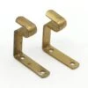 Vintage 2.125 In. Brass Steel Curtain Rod Brackets