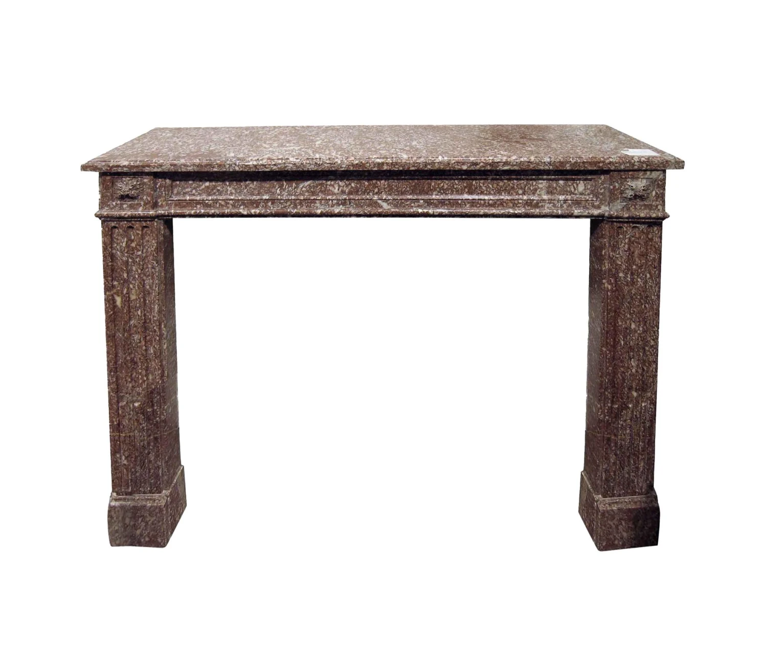 Late 19th Century Pink Louis XVI French Marble Mantel 3 Late 19th Century Pink Louis XVI French Marble Mantel