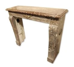 Red Veined French Bronze & Marble Mantel