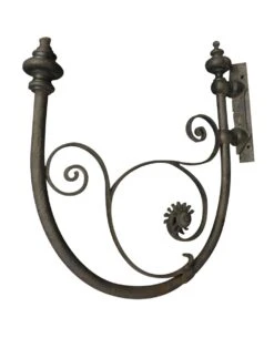 Heavy Black Wrought Iron Sign Bracket