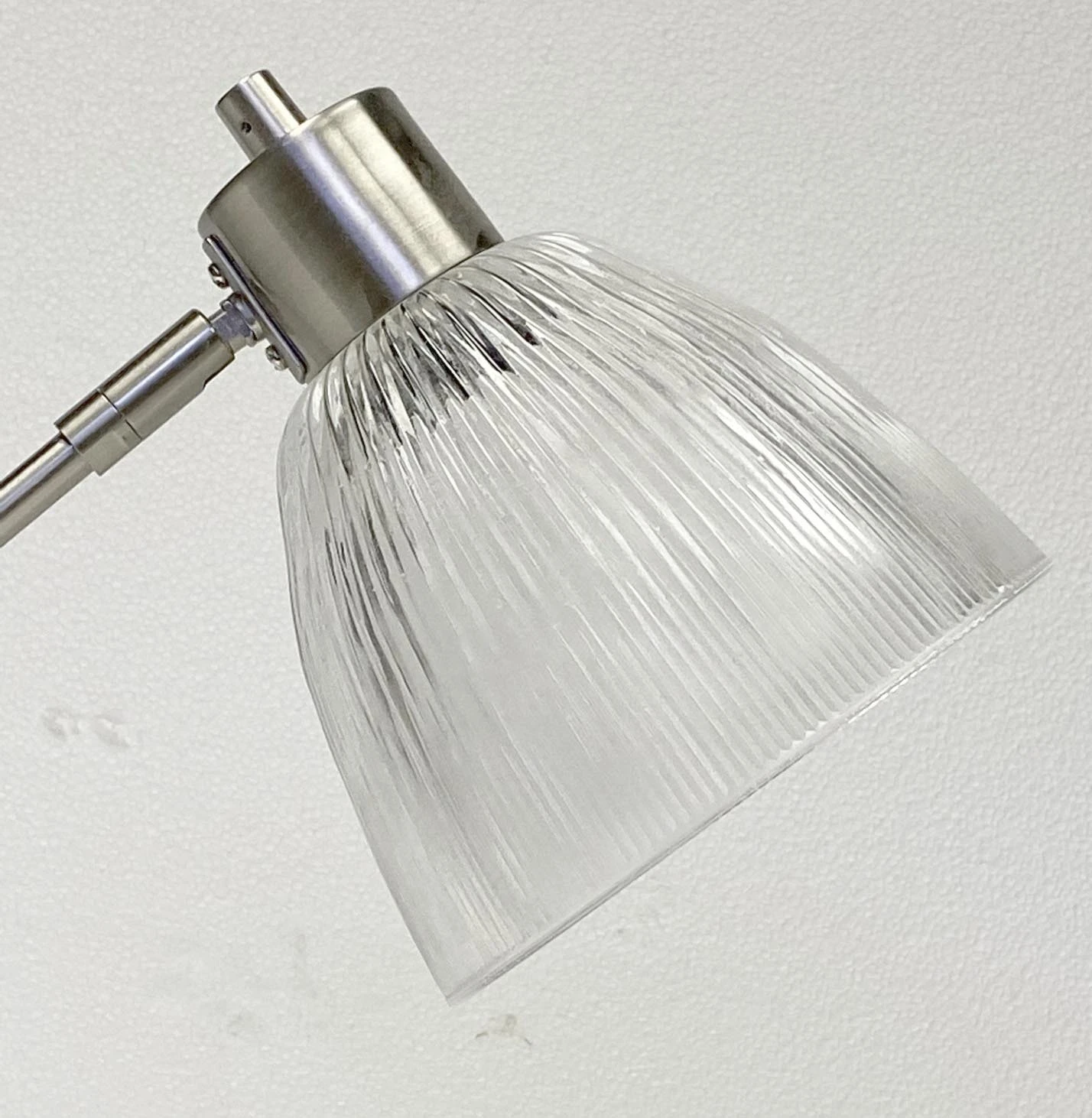 Brushed Nickel Adjustable Desk Lamp With Prism Glass Shade 5 Brushed Nickel Adjustable Desk Lamp With Prism Glass Shade - Image 3