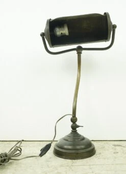 Antique Fixed Arm Swinging Head Brass Wall Desk Lamp 16 Antique Fixed Arm Swinging Head Brass Wall Desk Lamp -OGT Sale Store desk lamps for sale q283260