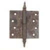 Antique 4 X 3.875 Cast Iron Steeple Tip Lift Off Butt Door Hinge