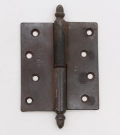 Antique 4.375 X 3.875 Cast Iron Lift Off Acorn Butt Door Hinge