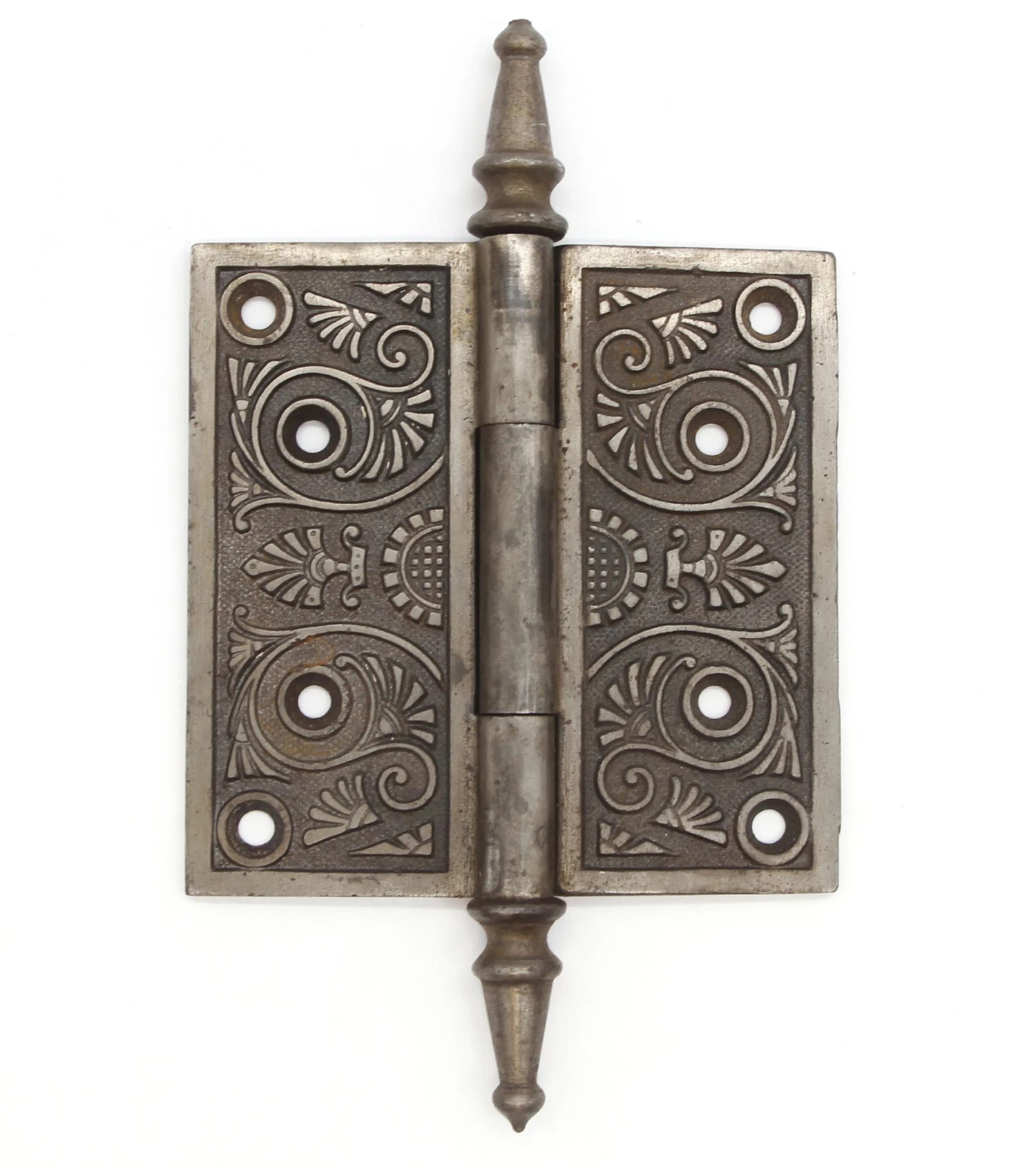 Antique 4.375 X 4.375 Victorian Cast Iron Steeple Tip Door Hinge 3 Antique 4.375 X 4.375 Victorian Cast Iron Steeple Tip Door Hinge