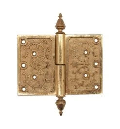 Antique Victorian 7 X 5 Bronze Lift Off Butt Door Hinge