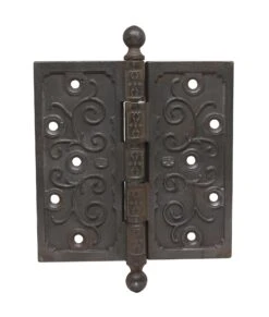 Cast Iron Victorian 6 X 6 Ball Tip Butt Antique Door Hinge