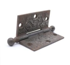 Antique 3.5 X 3.5 Steel Ornate Eastlake Ball Tip Butt Door Hinge 8 Antique 3.5 X 3.5 Steel Ornate Eastlake Ball Tip Butt Door Hinge -OGT Sale Store door hinges for sale q274431