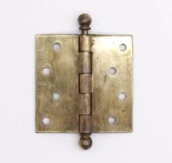Vintage 4.375 X 4.375 Brass Plated Steel Ball Tip Butt Door Hinge 8 Vintage 4.375 X 4.375 Brass Plated Steel Ball Tip Butt Door Hinge -OGT Sale Store door hinges for sale q280344