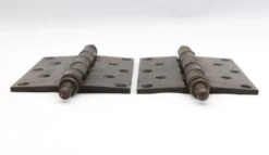 Pair Of Antique 6 X 5 Ball Bearing Nickel Steeple Butt Door Hinges -OGT Sale Store door hinges for sale q282910