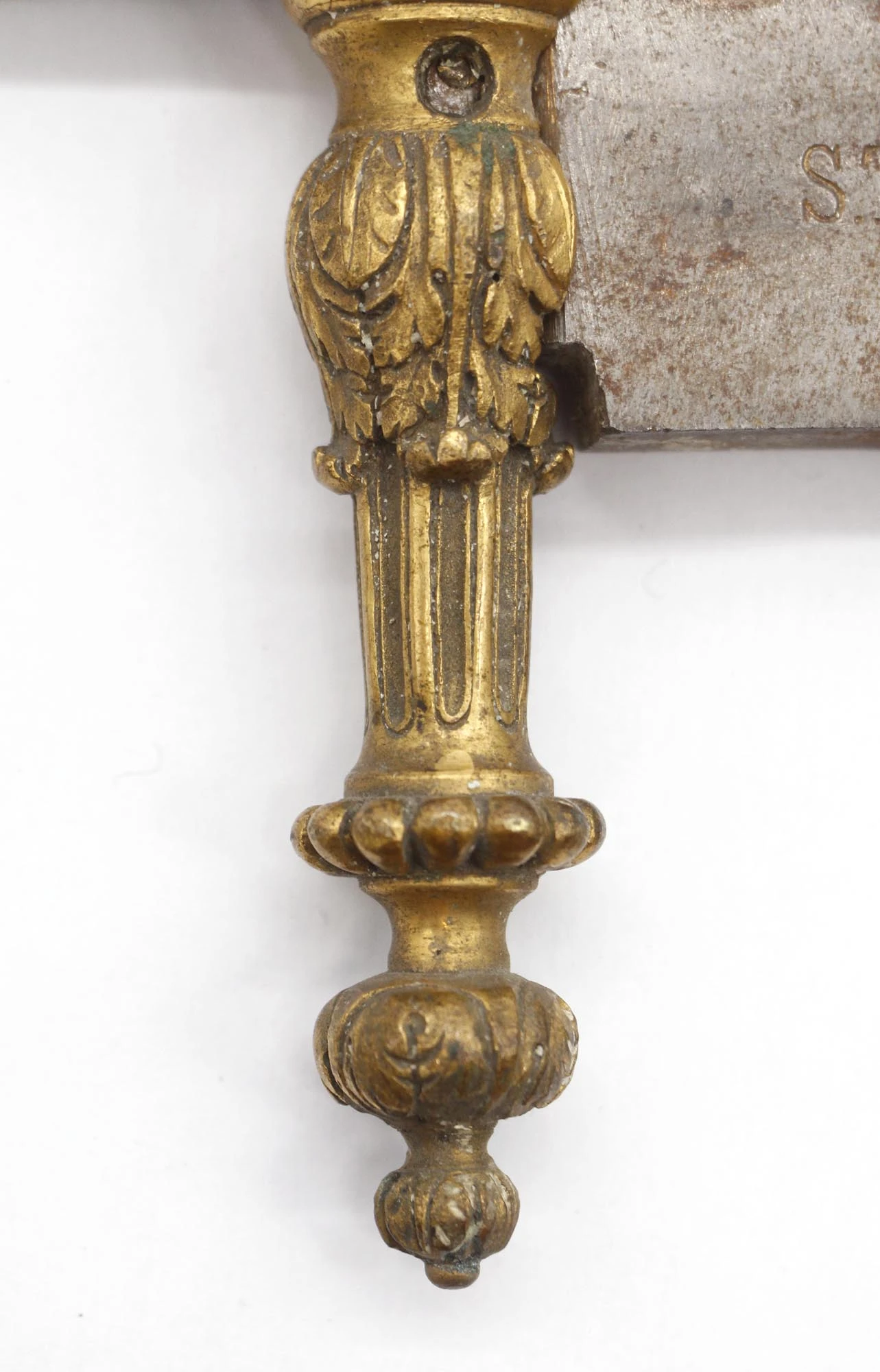 Pair Of Antique 9.875 X 6 Ornate Brass Steel Olive Door Hinges 5 Pair Of Antique 9.875 X 6 Ornate Brass Steel Olive Door Hinges - Image 3