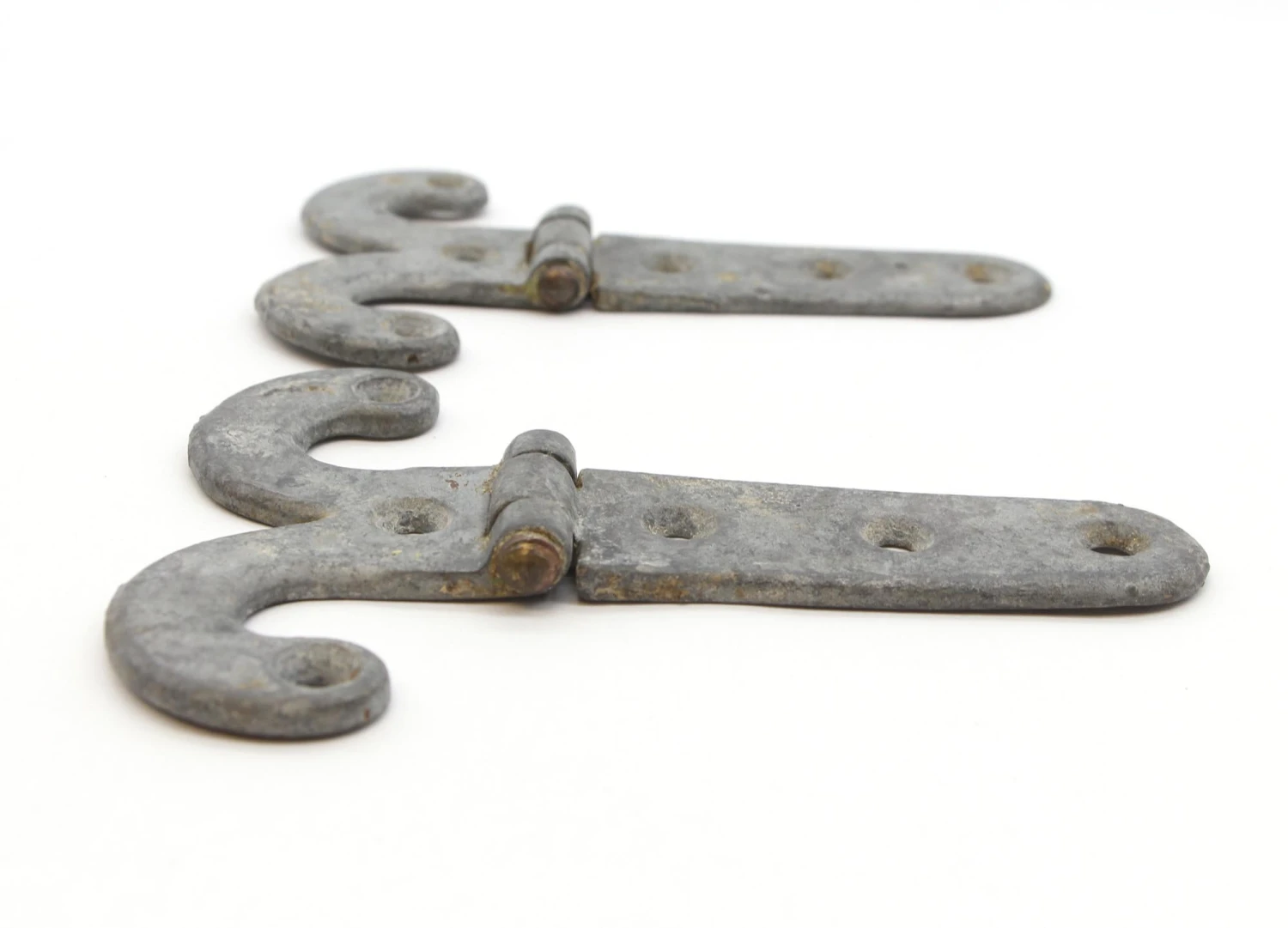 Pair Of Industrial Vintage Steel Strap Door Hinges 5 Pair Of Industrial Vintage Steel Strap Door Hinges - Image 3