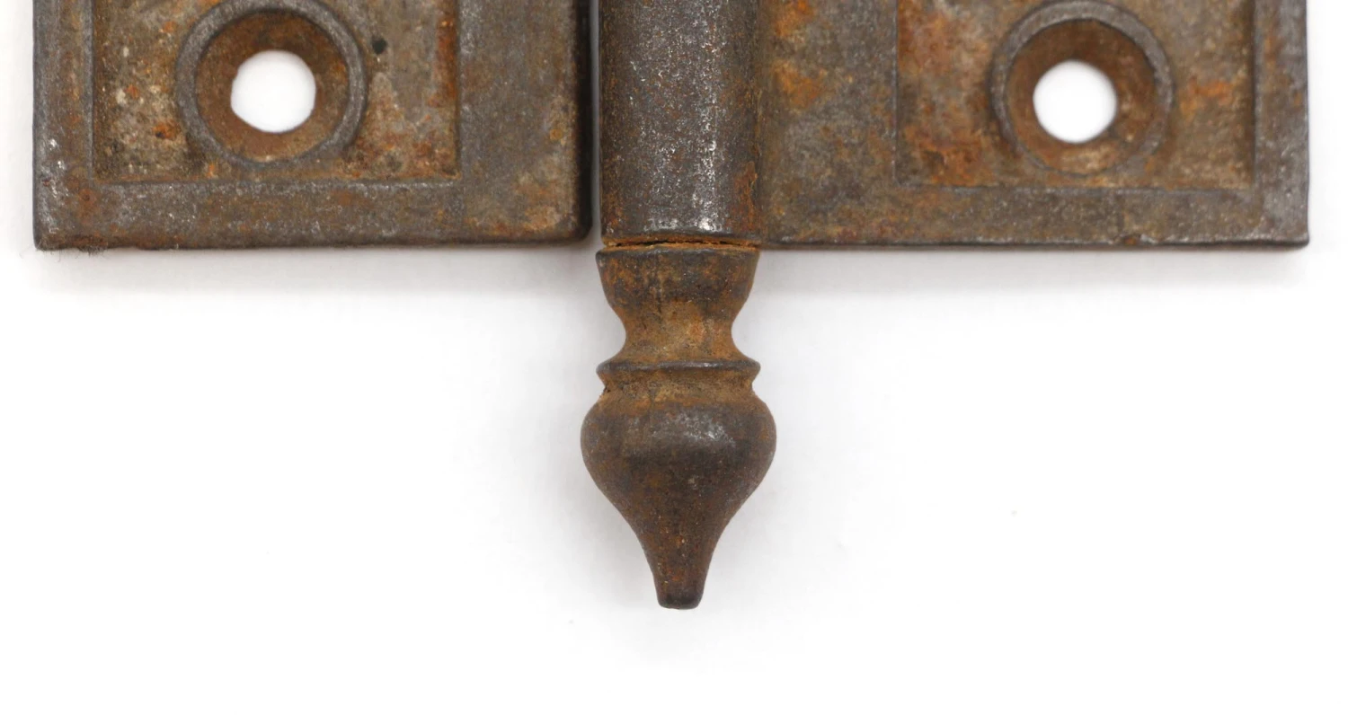 Antique 3.5 X 3.5 Victorian Cast Iron Butt Door Hinge 5 Antique 3.5 X 3.5 Victorian Cast Iron Butt Door Hinge - Image 3