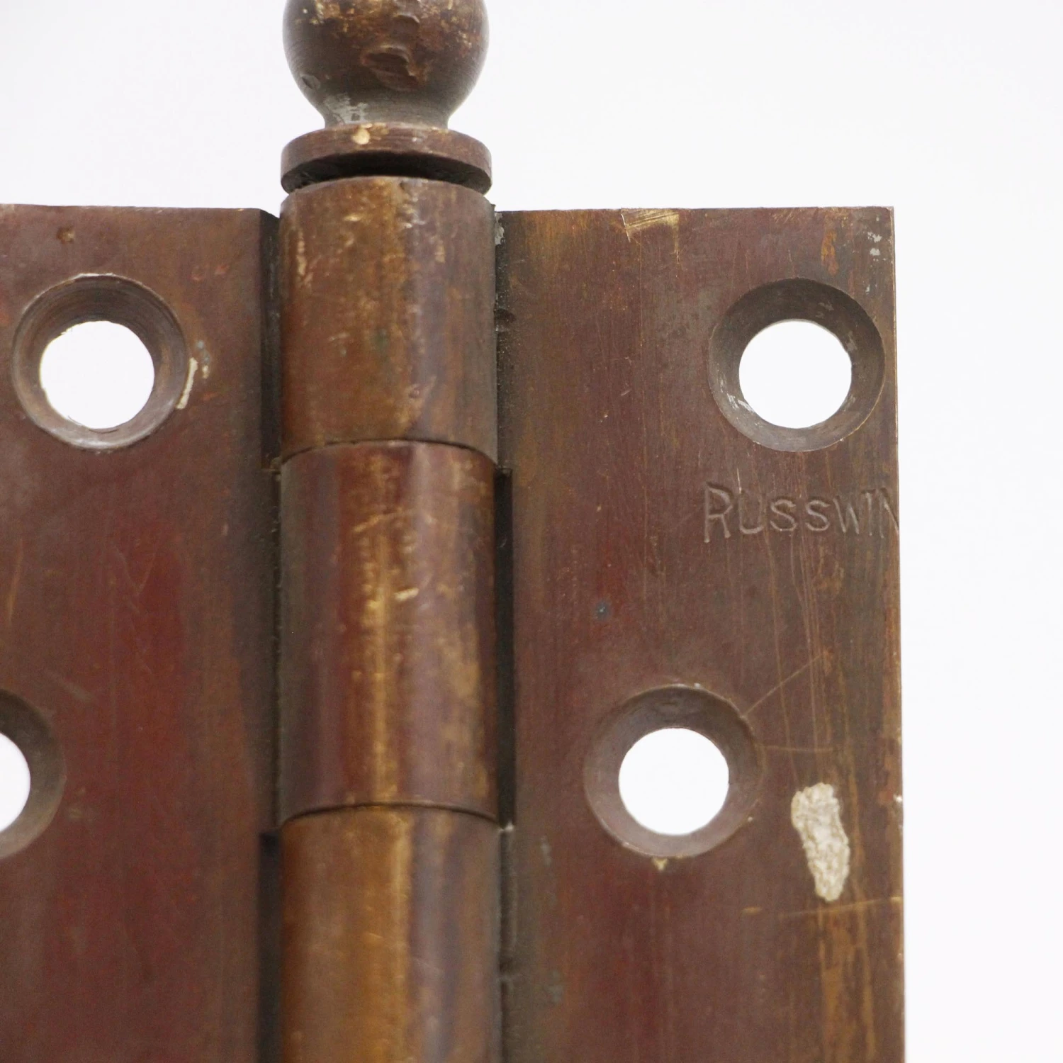 Vintage 4 X 2.625 Russwin Bronze Ball Tip Door Hinge 5 Vintage 4 X 2.625 Russwin Bronze Ball Tip Door Hinge - Image 3