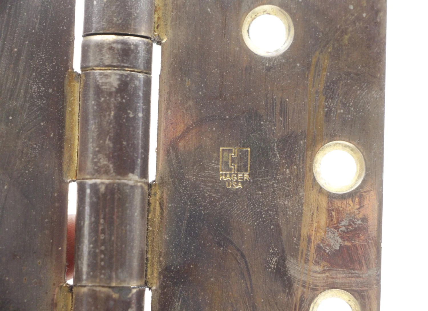 Pair Of Hager 4.5 X 4.5 Brass Steel Ball Bearing Door Hinges 5 Pair Of Hager 4.5 X 4.5 Brass Steel Ball Bearing Door Hinges - Image 3