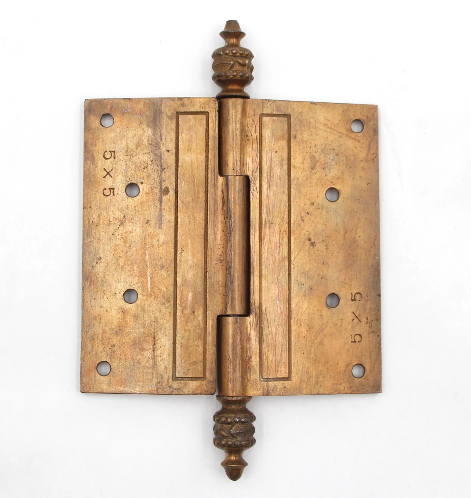 Antique Aesthetic 4 X 4 In. Brass Plated Cast Iron Butt Door Hinge 5 Antique Aesthetic 4 X 4 In. Brass Plated Cast Iron Butt Door Hinge - Image 3