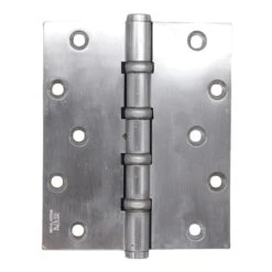 Geo B. Henne Nickeled Brass 6 X 5 Ball Bearing Butt Door Hinge