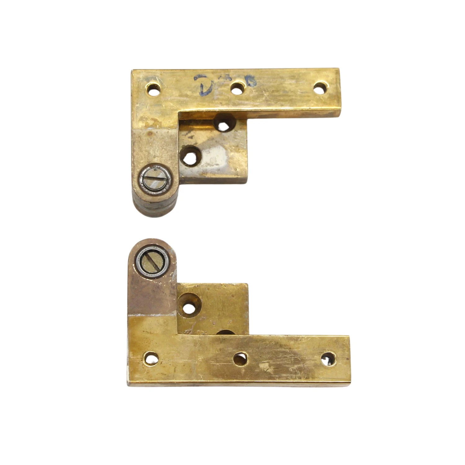 Pair Of 3 In. Polished Brass Left Swinging Door Pivot Hinges 3 Pair Of 3 In. Polished Brass Left Swinging Door Pivot Hinges