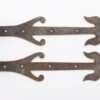 Pair Of Antique Fleur De Lis Wrought Iron Door Strap Hinges 2 Pair Of Antique Fleur De Lis Wrought Iron Door Strap Hinges -OGT Sale Store door hinges pair of antique fleur de lis wrought iron door strap hinges q279823