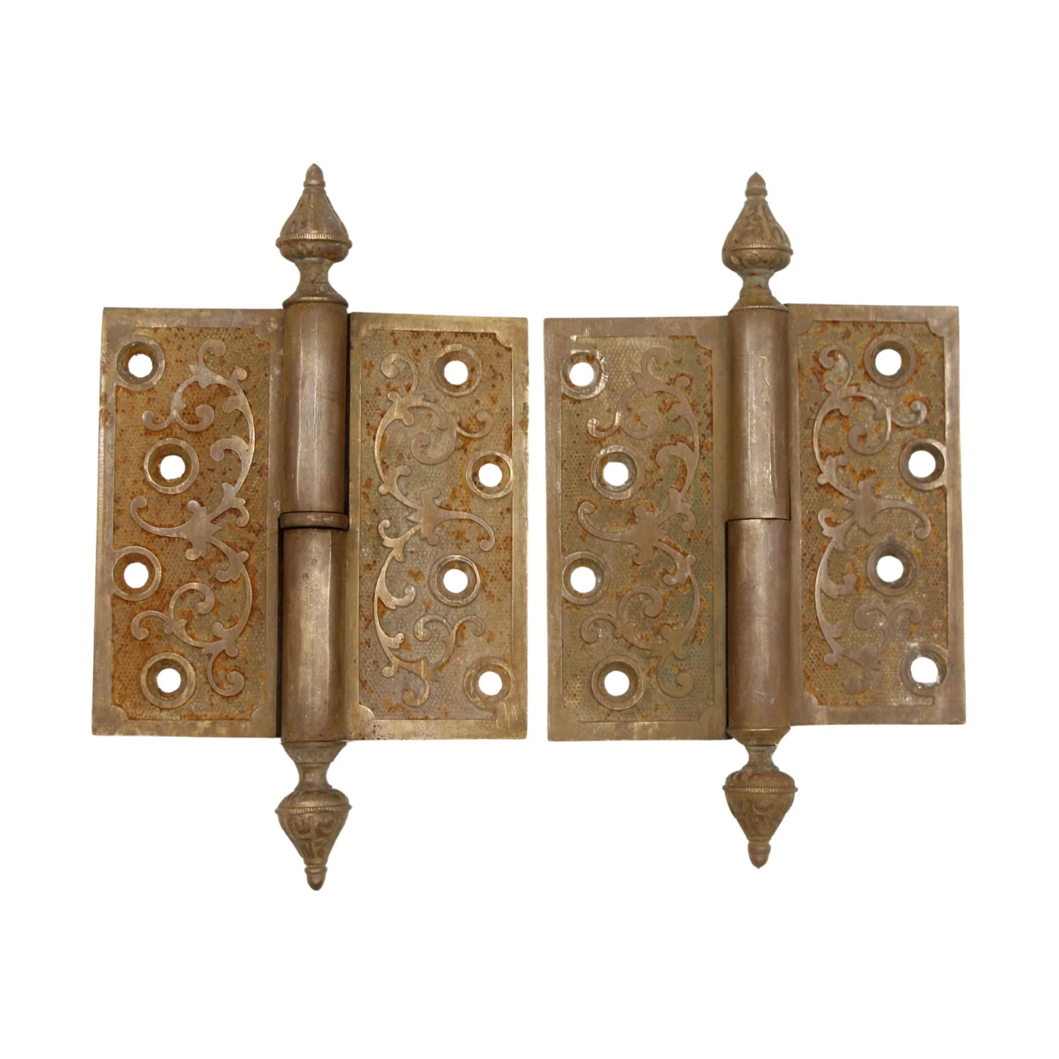 Pair Of Bronze 4.5 X 4.5 Lift Off Victorian Butt Door Hinges 3 Pair Of Bronze 4.5 X 4.5 Lift Off Victorian Butt Door Hinges