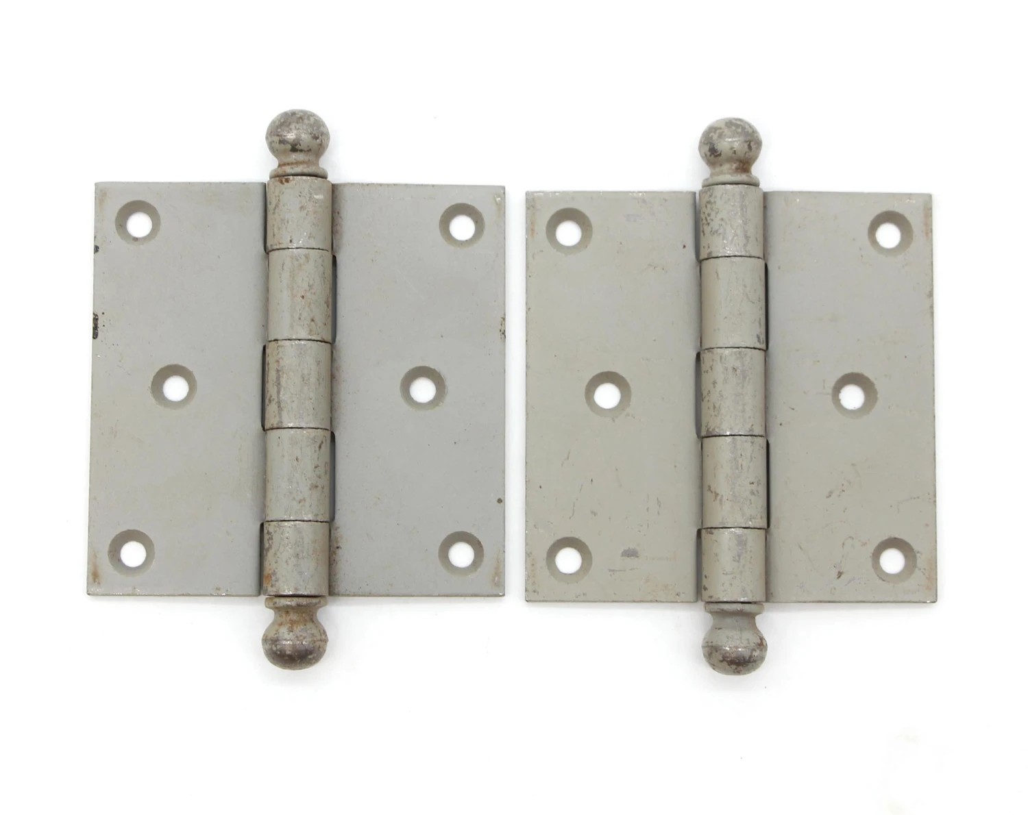Pair Of Classic 3.5 X 3.5 Ball Tip Gray Steel Butt Door Hinges 3 Pair Of Classic 3.5 X 3.5 Ball Tip Gray Steel Butt Door Hinges