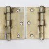 Pair Of Vintage 3.5 X 3.5 Brass Finish Steel Door Hinges 1 Pair Of Vintage 3.5 X 3.5 Brass Finish Steel Door Hinges -OGT Sale Store door hinges pair of vintage 35 x 35 brass finish steel door hinges q287144