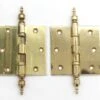Pair Of Vintage 3.5 X 3.5 Polished Brass Steeple Tip Butt Door Hinges 1 Pair Of Vintage 3.5 X 3.5 Polished Brass Steeple Tip Butt Door Hinges -OGT Sale Store door hinges pair of vintage 35 x 35 polished brass steeple tip butt door hinges q285039