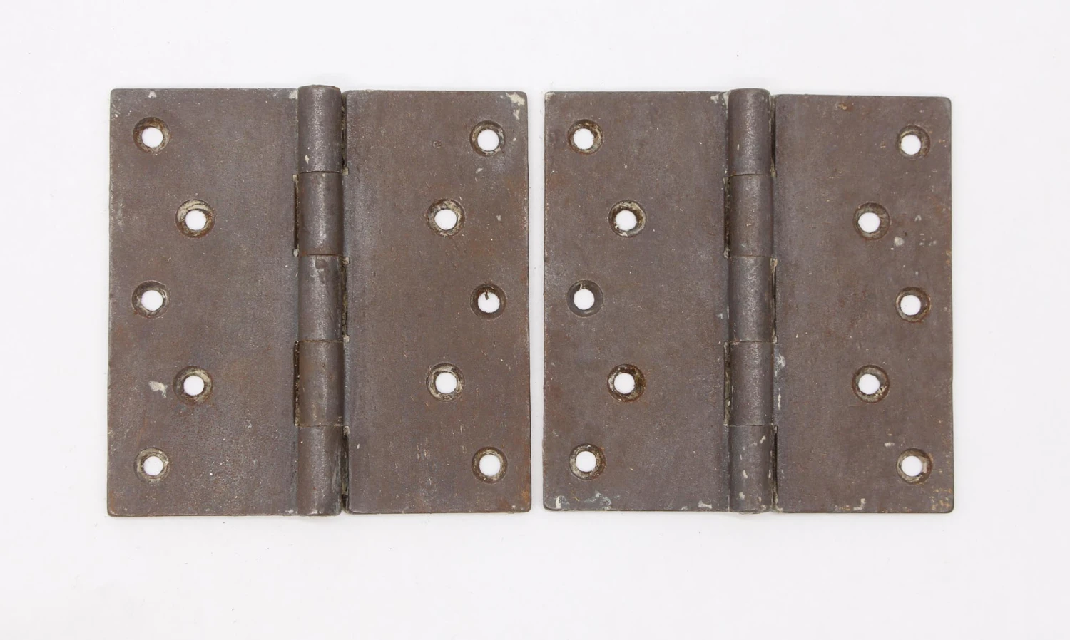 Pair Of Vintage 5.5 X 5.375 In. Cast Iron Butt Door Hinges 3 Pair Of Vintage 5.5 X 5.375 In. Cast Iron Butt Door Hinges