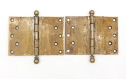 Pair Of Vintage 7 X 5 Brass Butt Door Hinges