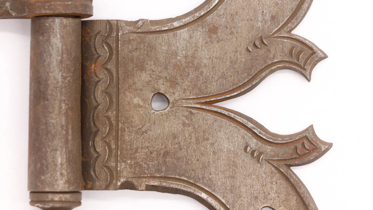 Antique Medieval Ornamental Gothic Strap Hinge 4 Antique Medieval Ornamental Gothic Strap Hinge - Image 2