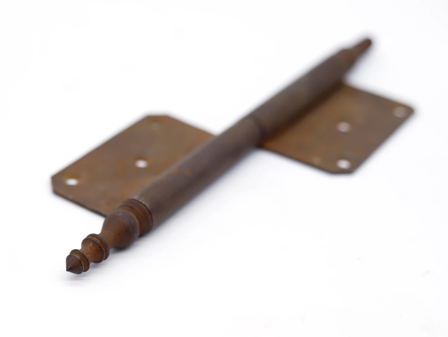 Antique 9.625 X 4.25 Cast Iron Steeple Tips Door Hinges 4 Antique 9.625 X 4.25 Cast Iron Steeple Tips Door Hinges - Image 2