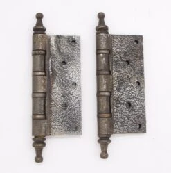 Pair Of Antique 6 X 5 Ball Bearing Nickel Steeple Butt Door Hinges -OGT Sale Store door hinges q282910