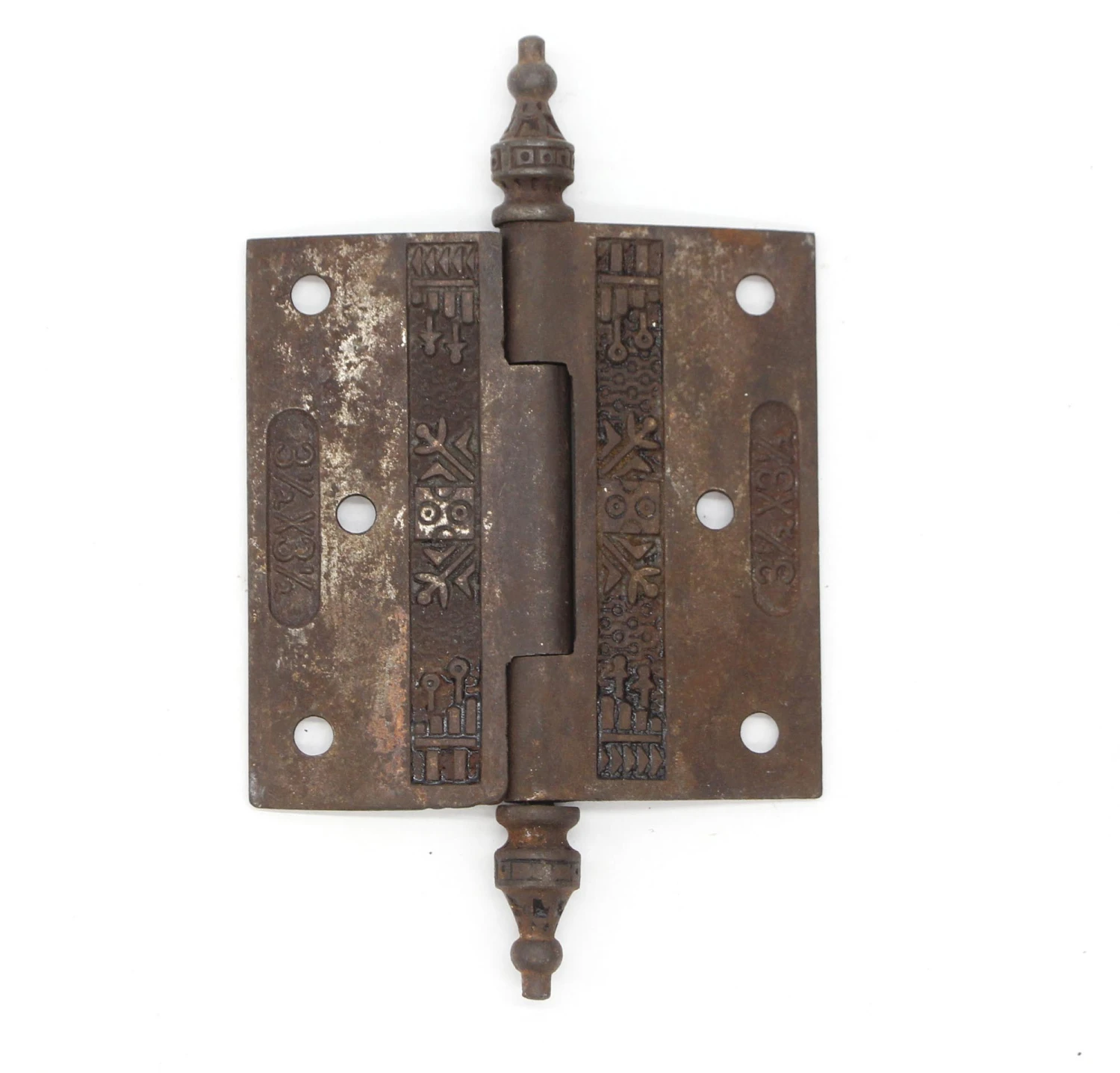 Antique 3.5 X 3.5 Cast Iron Aesthetic Steeple Tip Butt Door Hinge 4 Antique 3.5 X 3.5 Cast Iron Aesthetic Steeple Tip Butt Door Hinge - Image 2