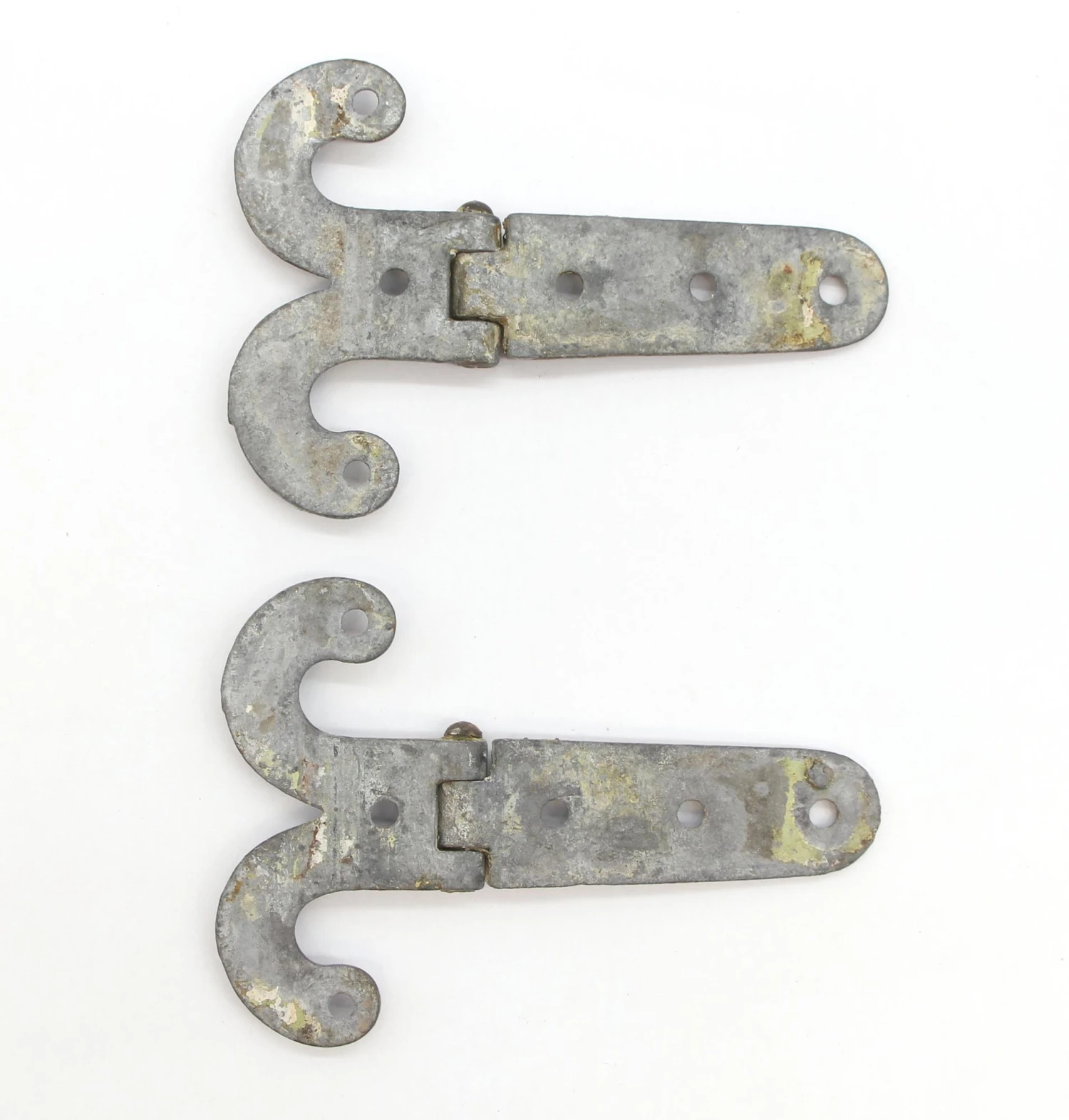 Pair Of Industrial Vintage Steel Strap Door Hinges 4 Pair Of Industrial Vintage Steel Strap Door Hinges - Image 2